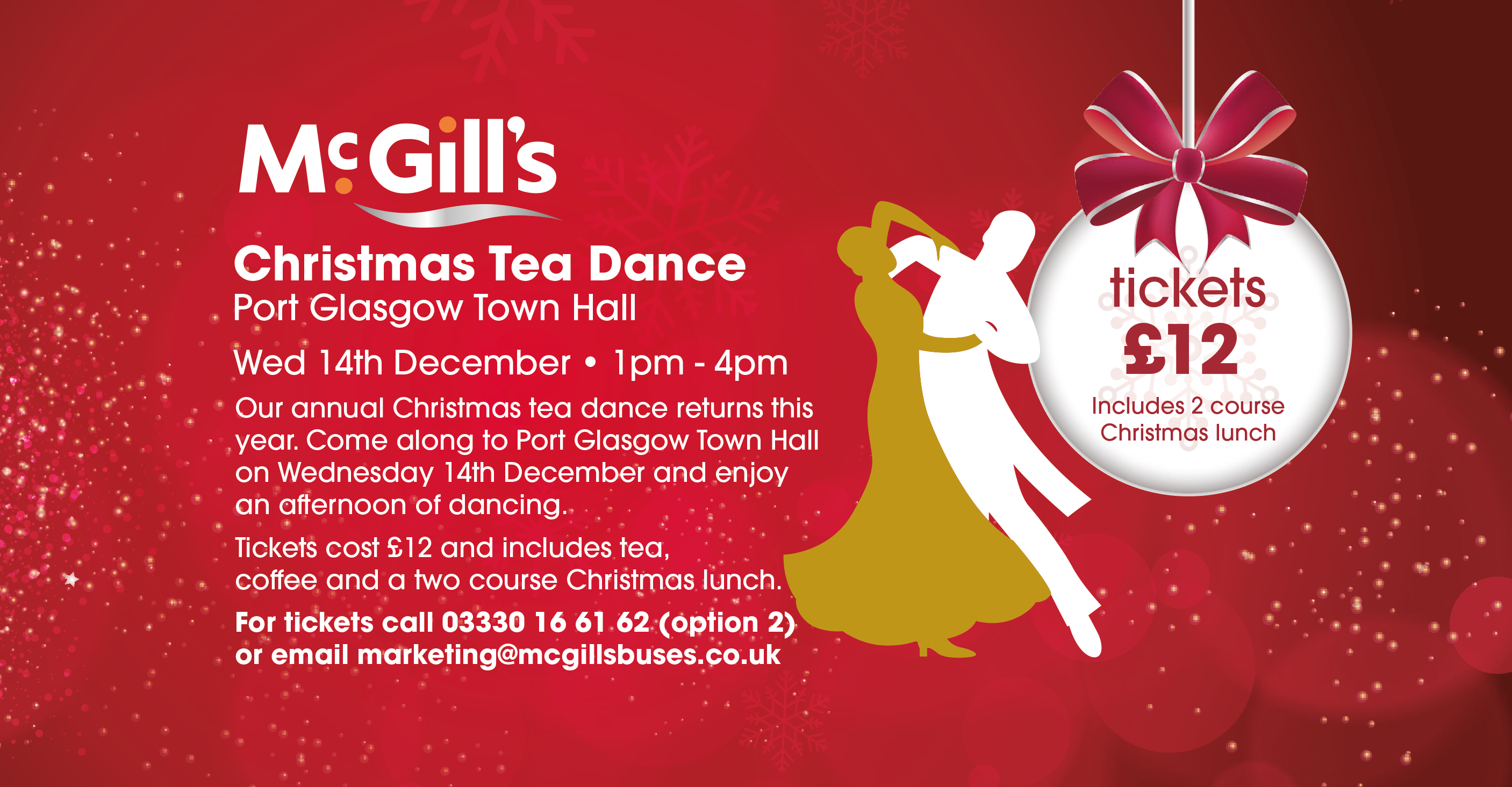 McGill's Christmas Tea Dance McGill's Buses